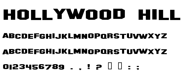 Hollywood Hills Expanded font